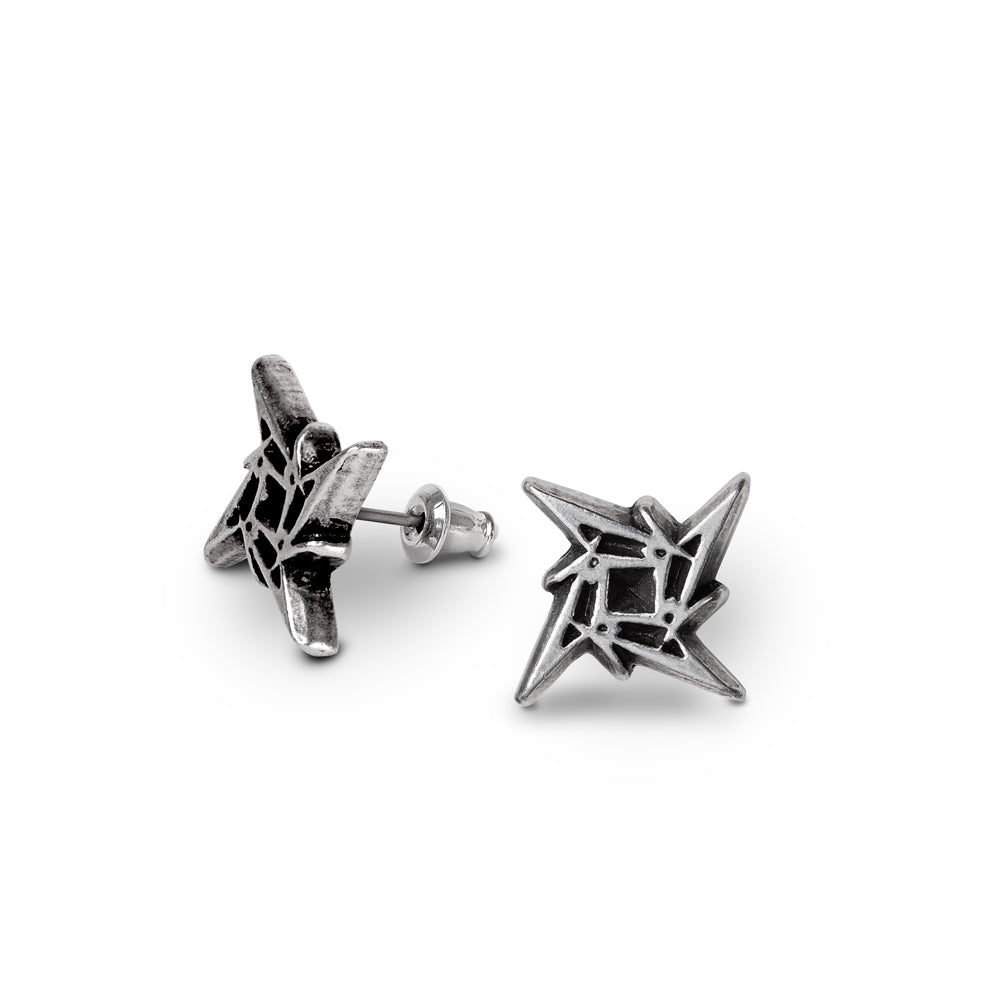 Alchemy Gothic Metallica Ninja Star Earrings PE17