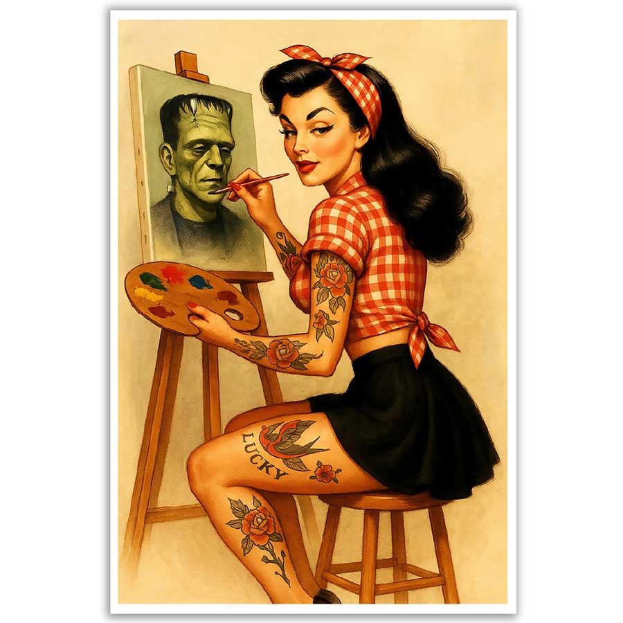 Black Market Painting Pin Up Fine Art Print