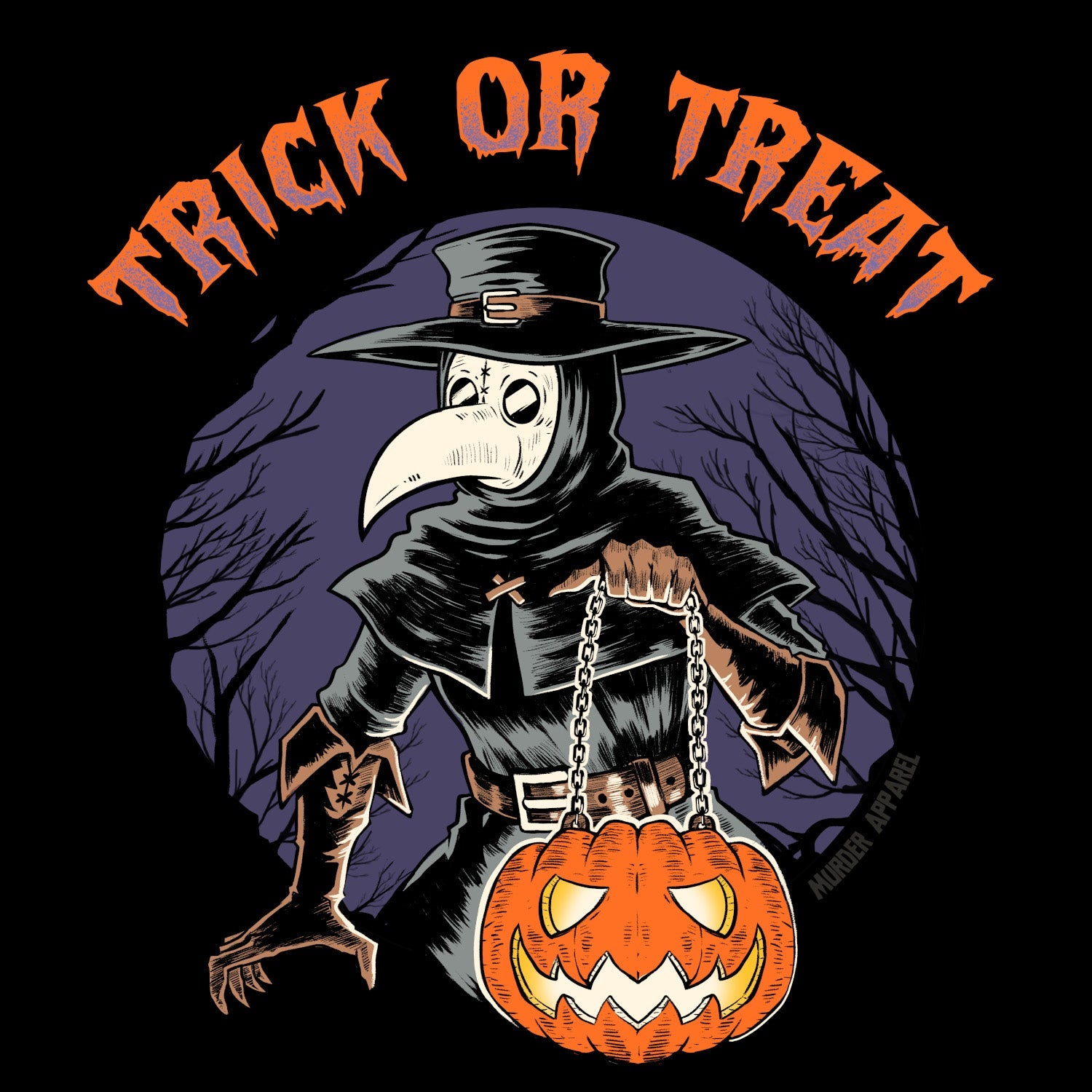 Murder Apparel Trick Or Treat Plague Doctor T-shirt