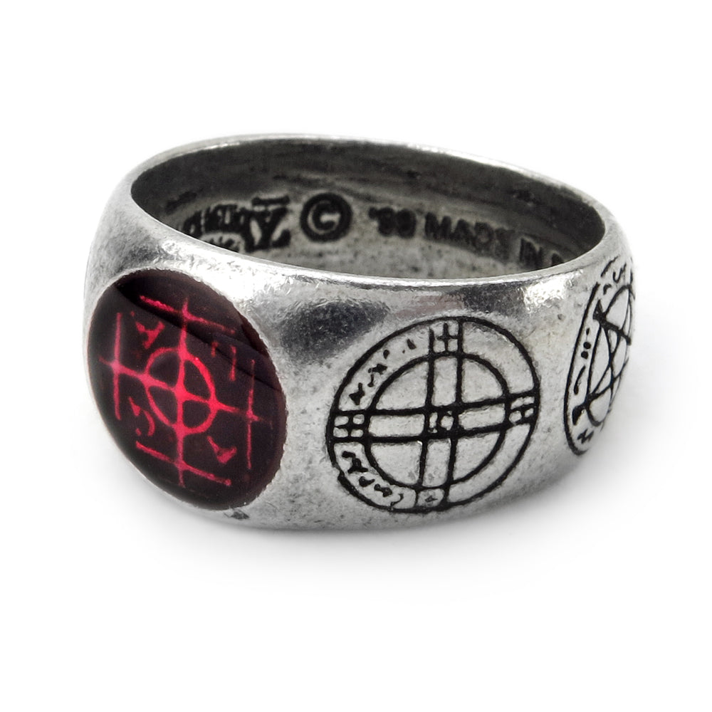 Alchemy Gothic Agla Pewter Ring Kabbalistic R71