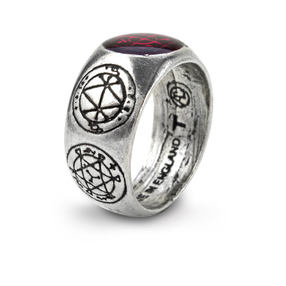 Alchemy Gothic Agla Pewter Ring Kabbalistic R71