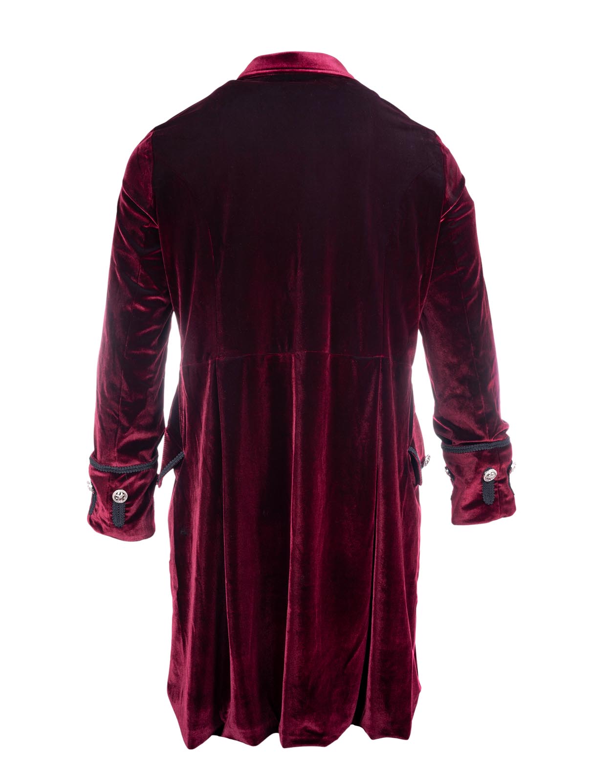 Rock Roll n Soul Burgundy Velvet Frock Coat