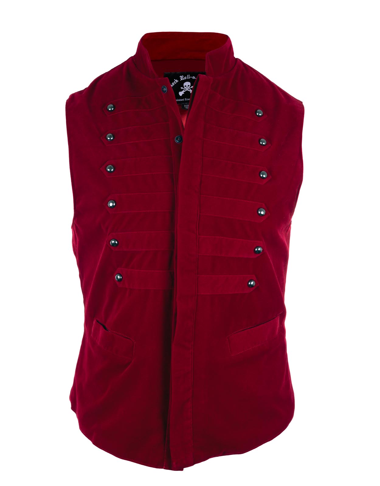 Rock Roll n Soul Velvet Crush Burgundy Vest Shirt