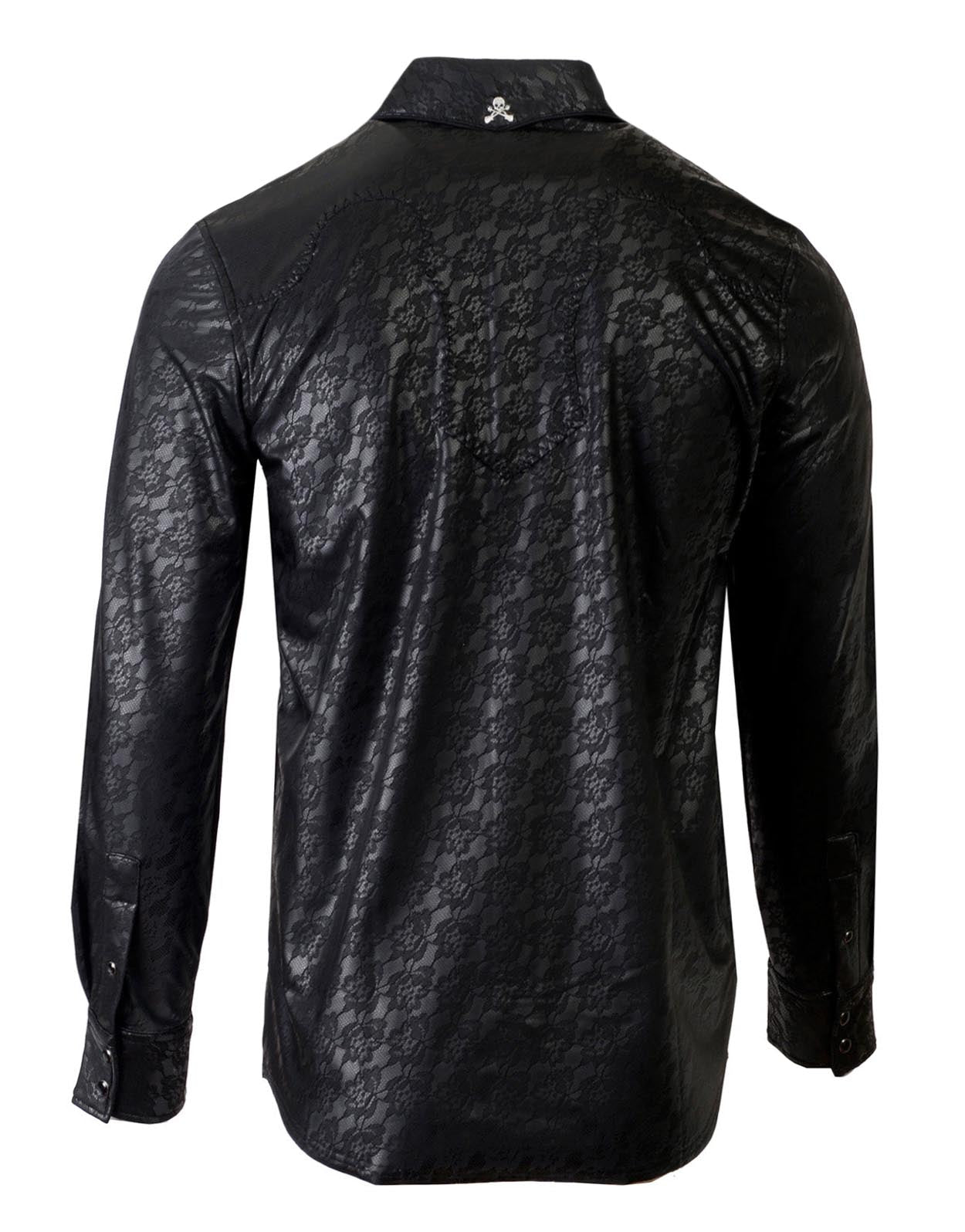 Rock n Roll Suicide Faux Leather Lace L/S Shirt