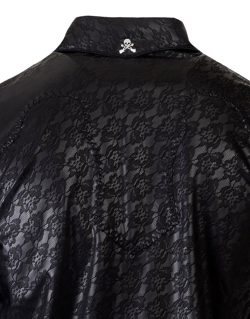 Rock n Roll Suicide Faux Leather Lace L/S Shirt