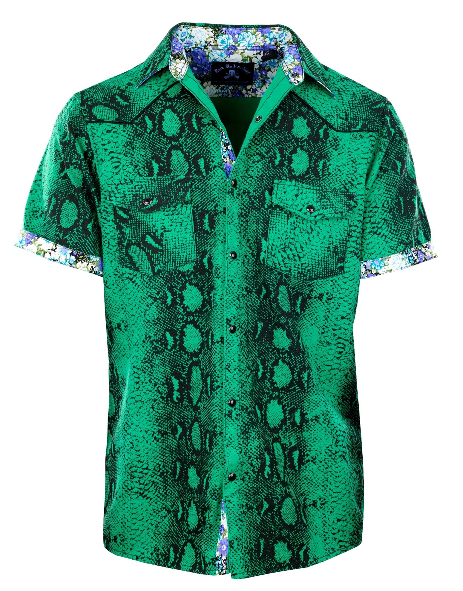 Rock Roll n Soul S/S Lizard King Green Shirt