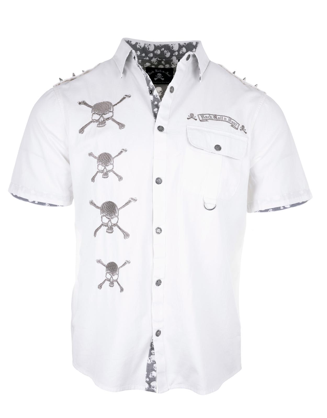 Rock Roll n Soul S/S Soul Skull White Shirt