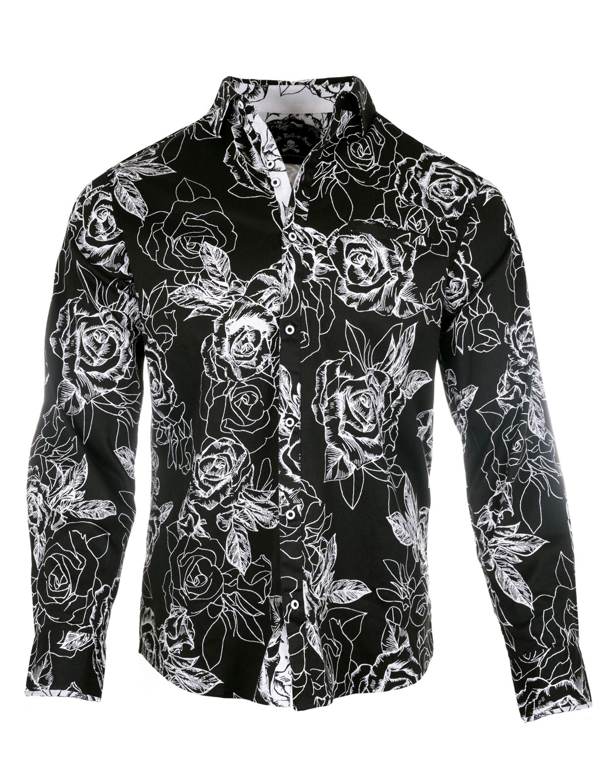 Rock Roll n Soul Wild Flowers Black L/S Shirt