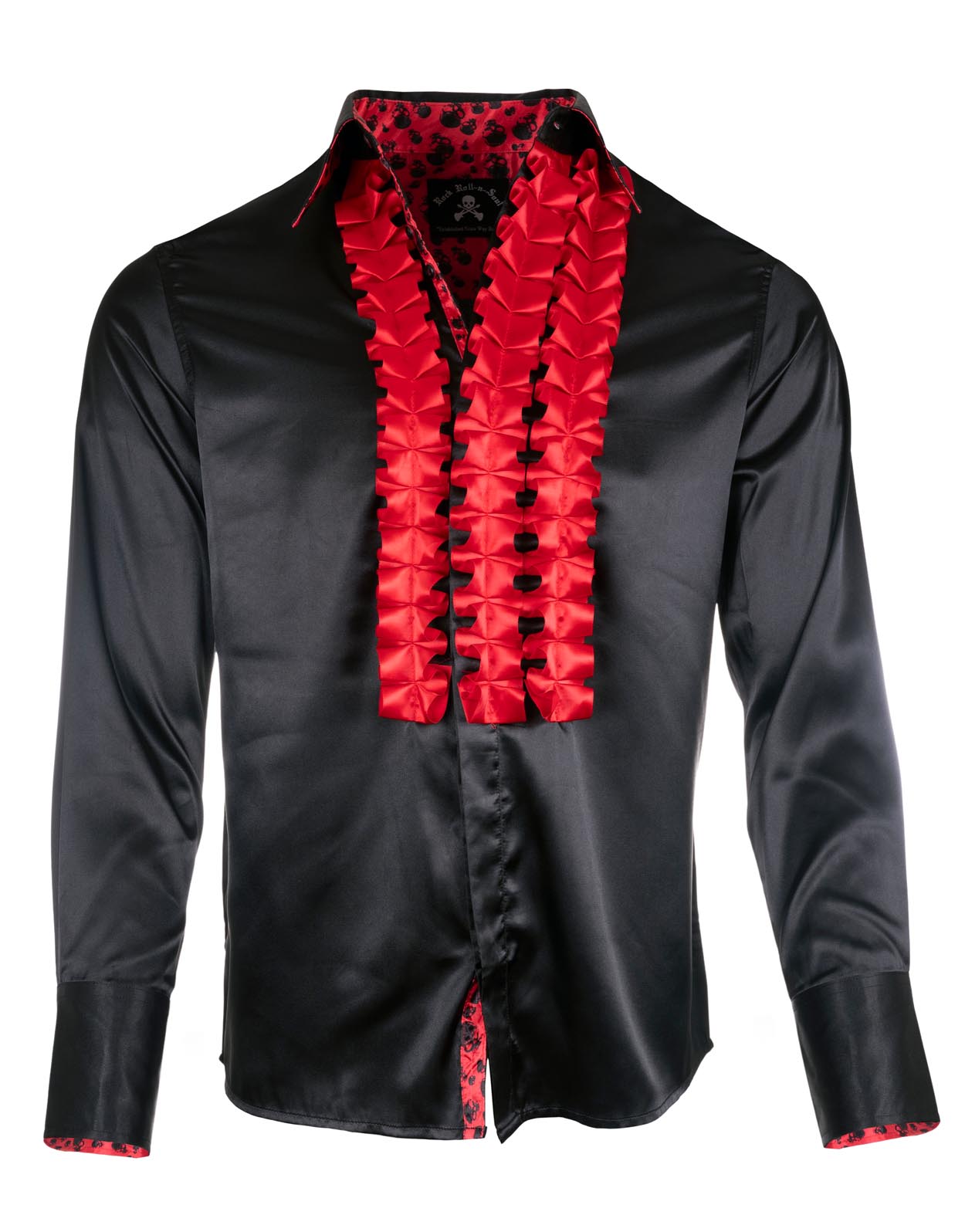 Rock Roll n Soul Johnny B Goode Black Red L/S Shirt