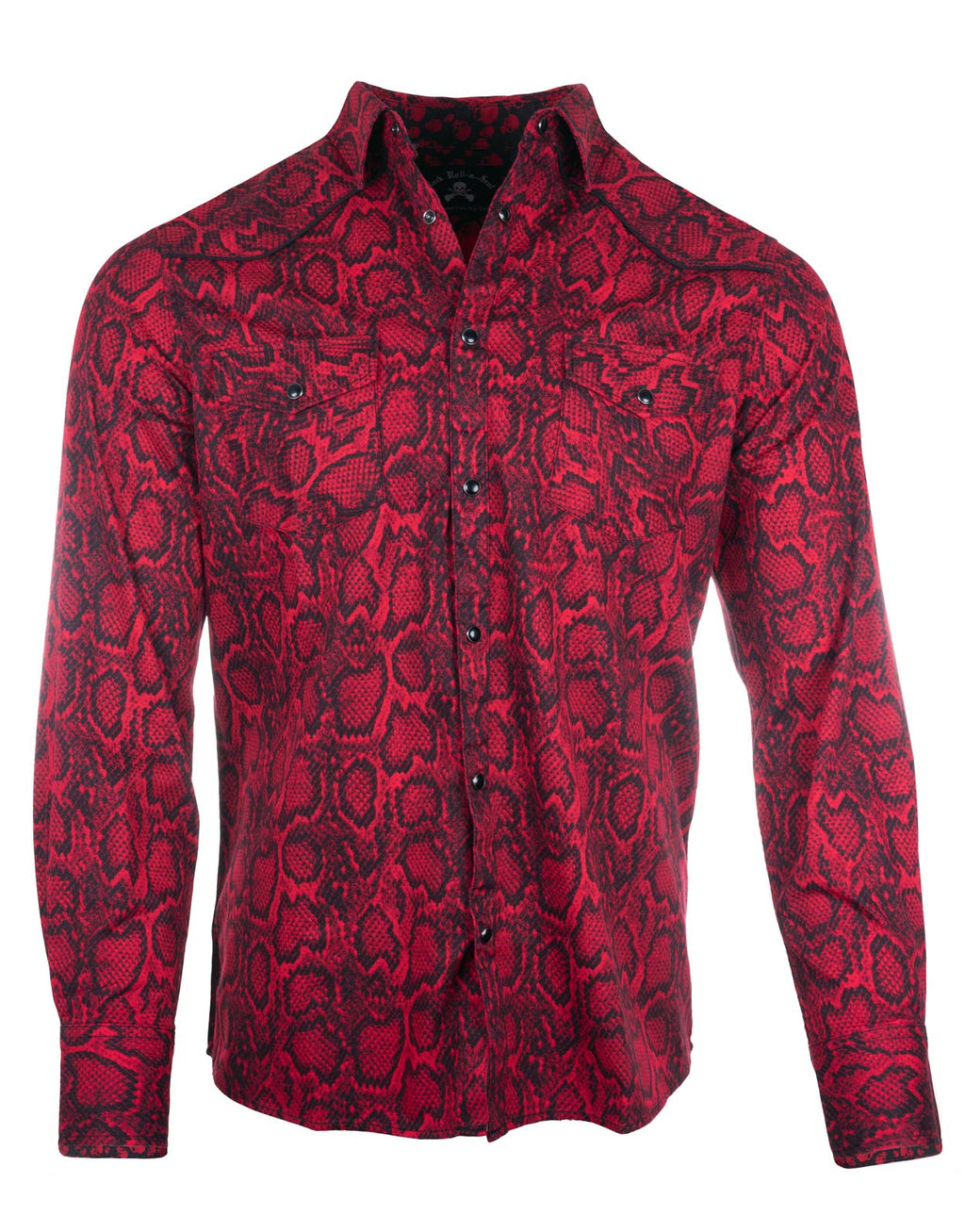Rock Roll n Soul Dream On Red Snakeskin L/S Shirt