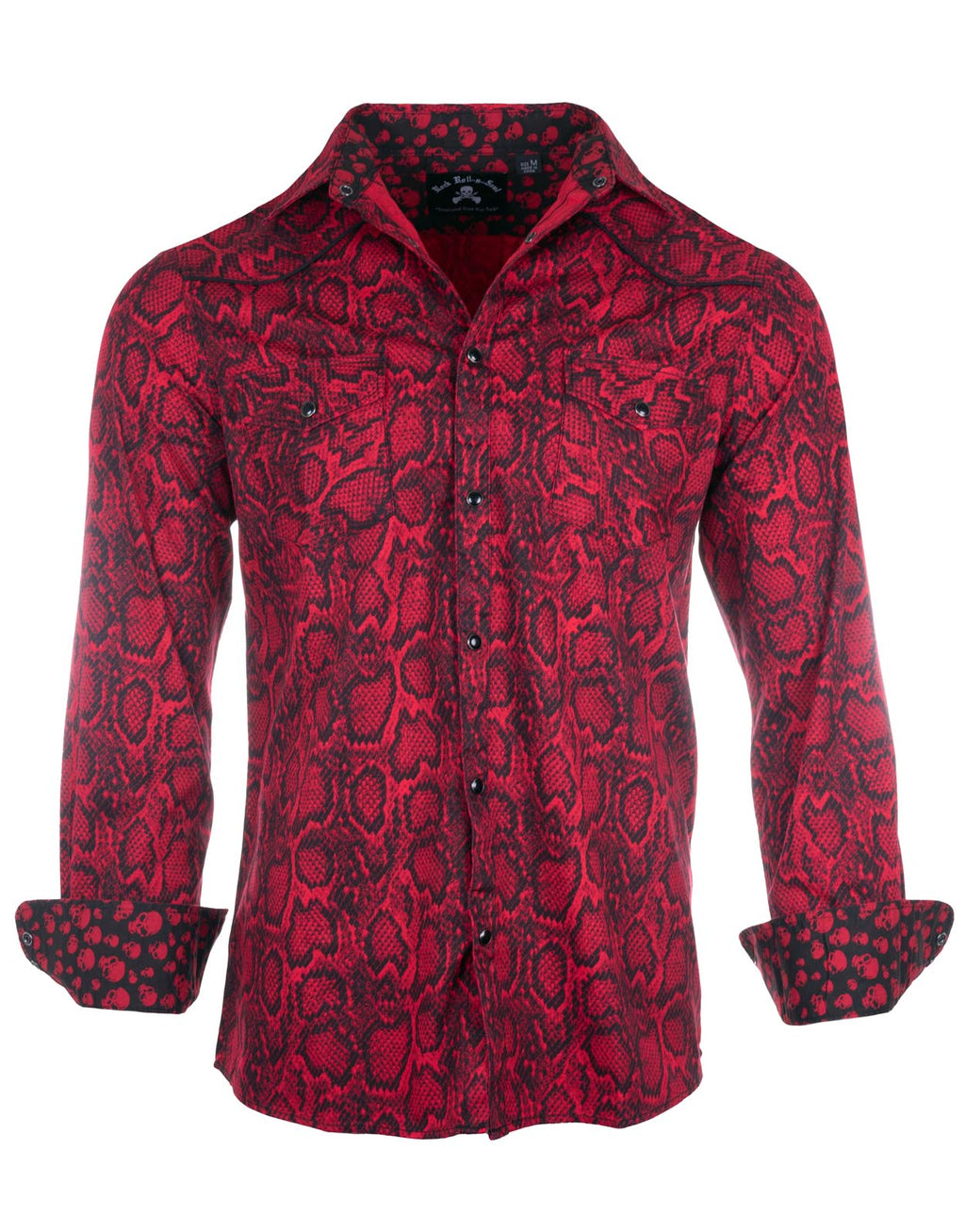 Rock Roll n Soul Dream On Red Snakeskin L/S Shirt