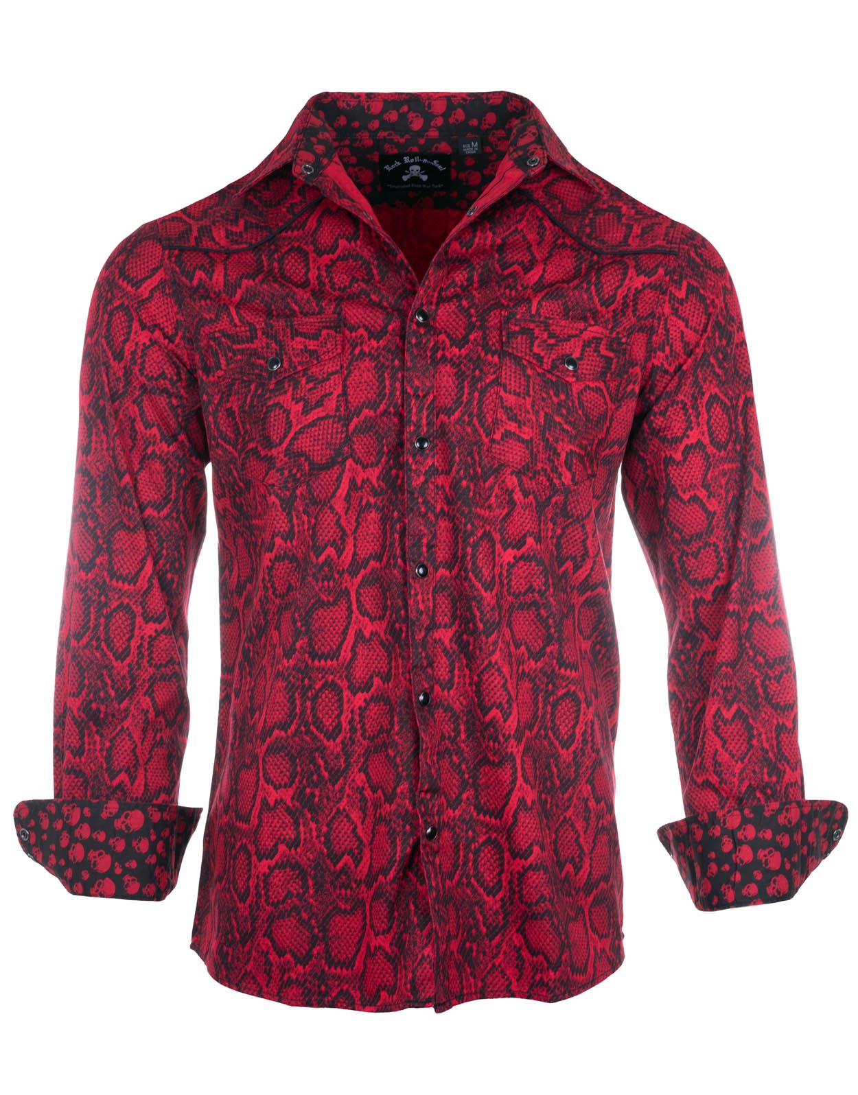 Rock Roll n Soul Dream On Red Snakeskin L/S Shirt