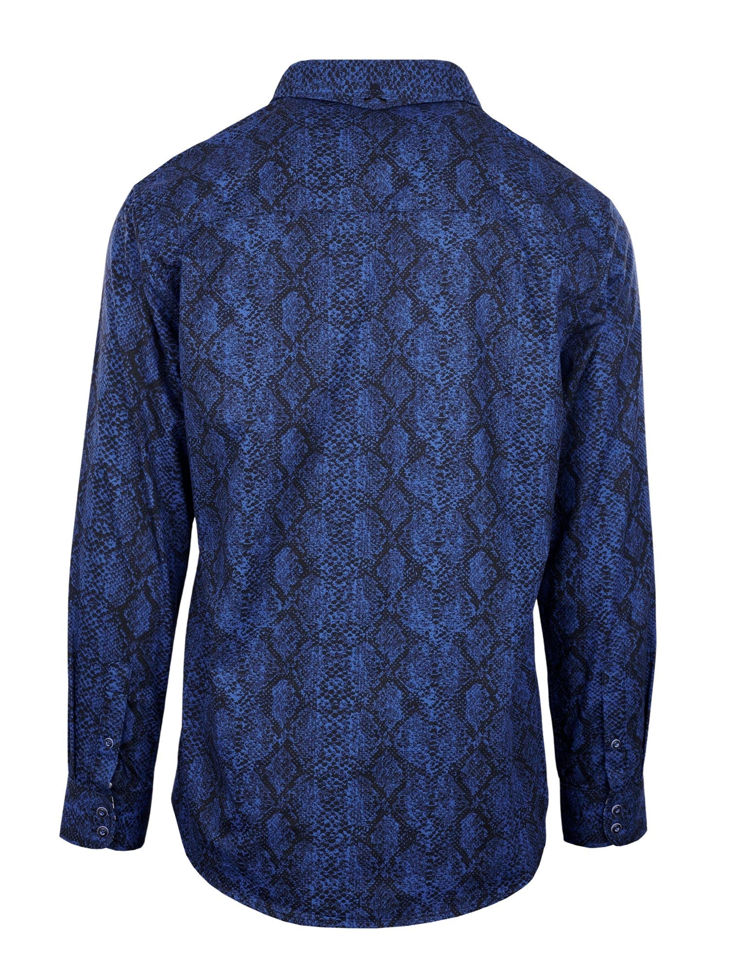 Rock Roll n Soul Serpent Blue Snakeskin L/S Shirt