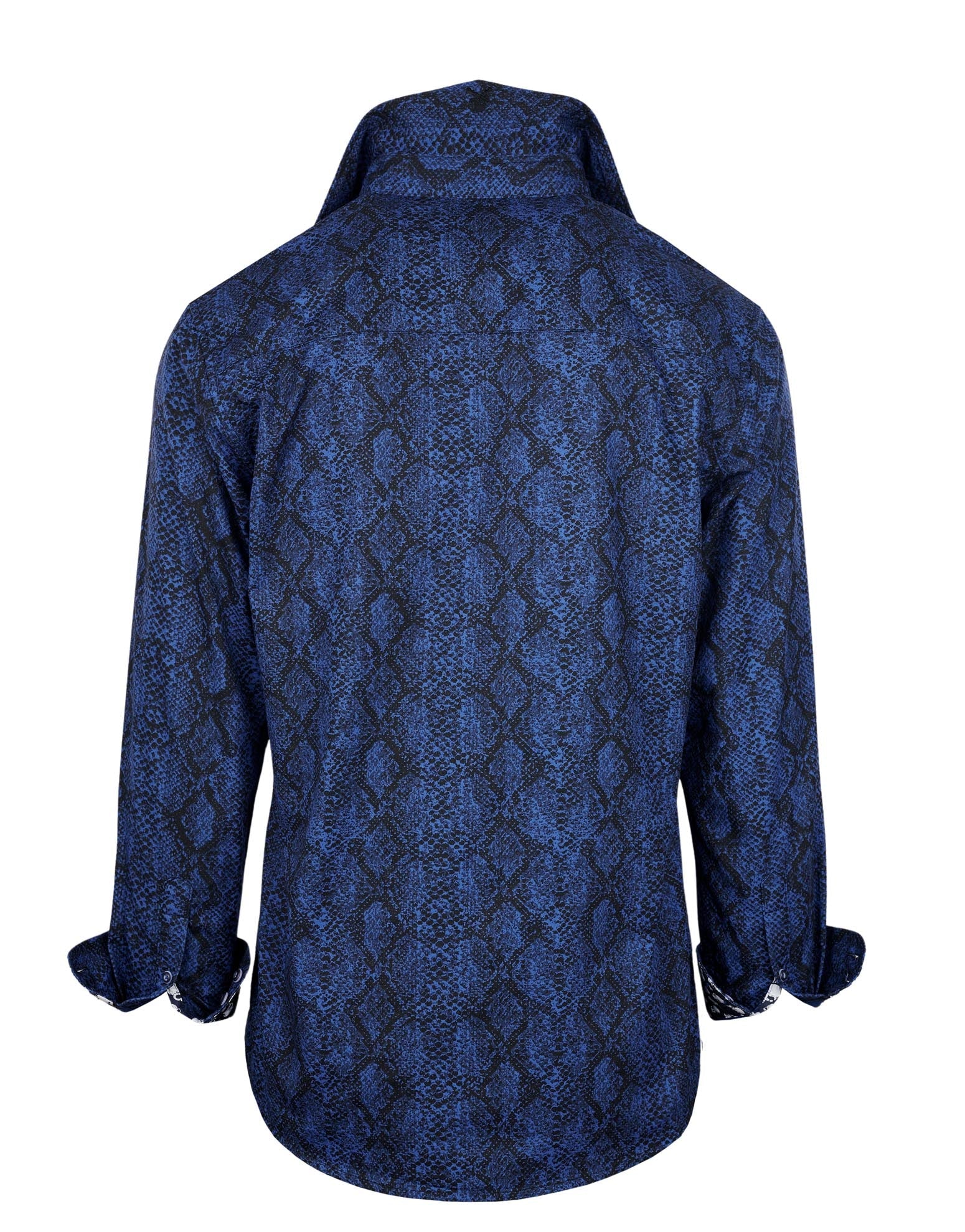 Rock Roll n Soul Serpent Blue Snakeskin L/S Shirt