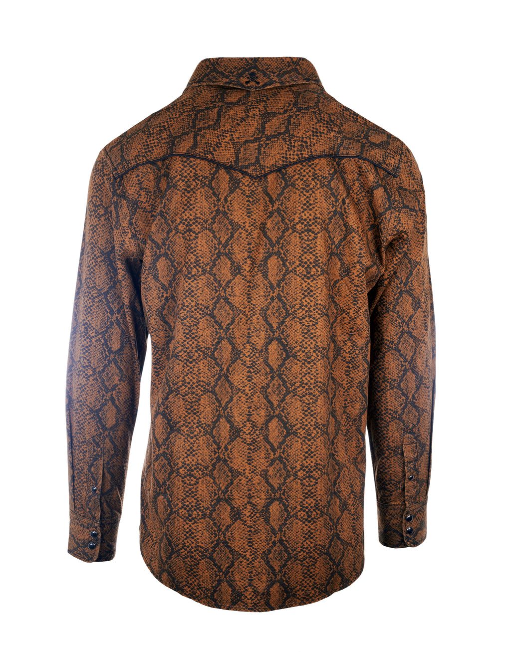 Rock Roll n Soul Serpent Brown Snakeskin L/S Shirt