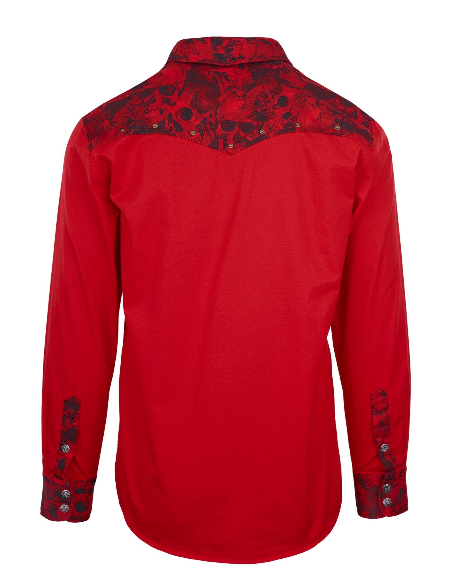 Rock Roll n Soul Whipping Post Red Skulls L/S Shirt