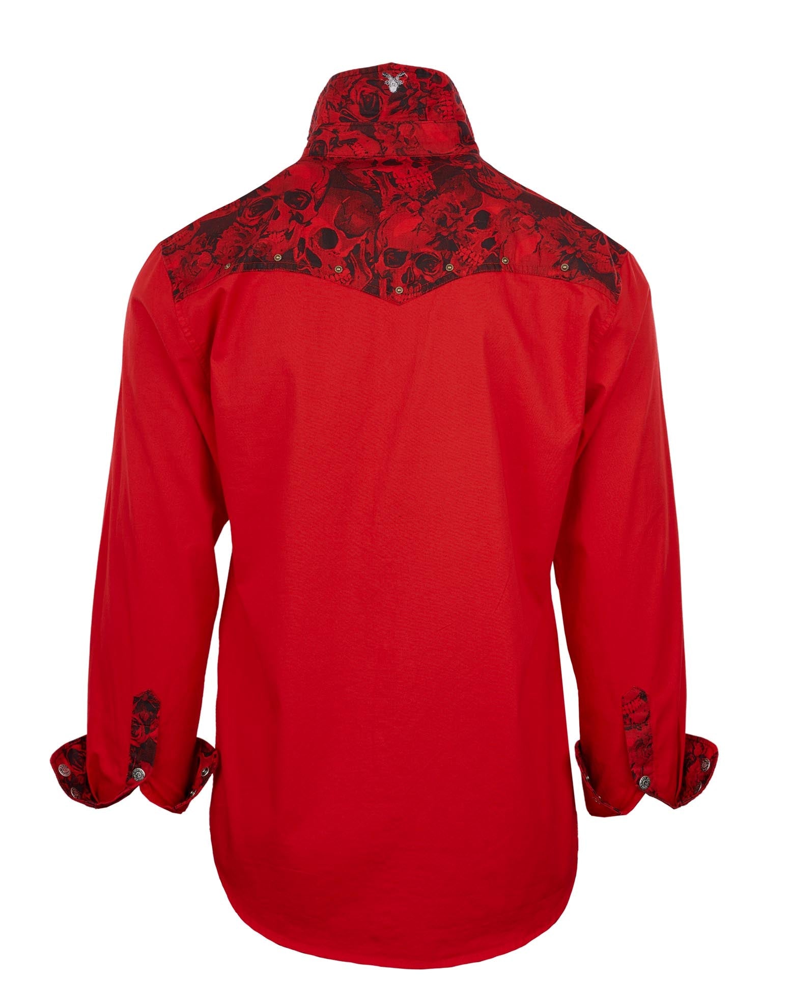 Rock Roll n Soul Whipping Post Red Skulls L/S Shirt