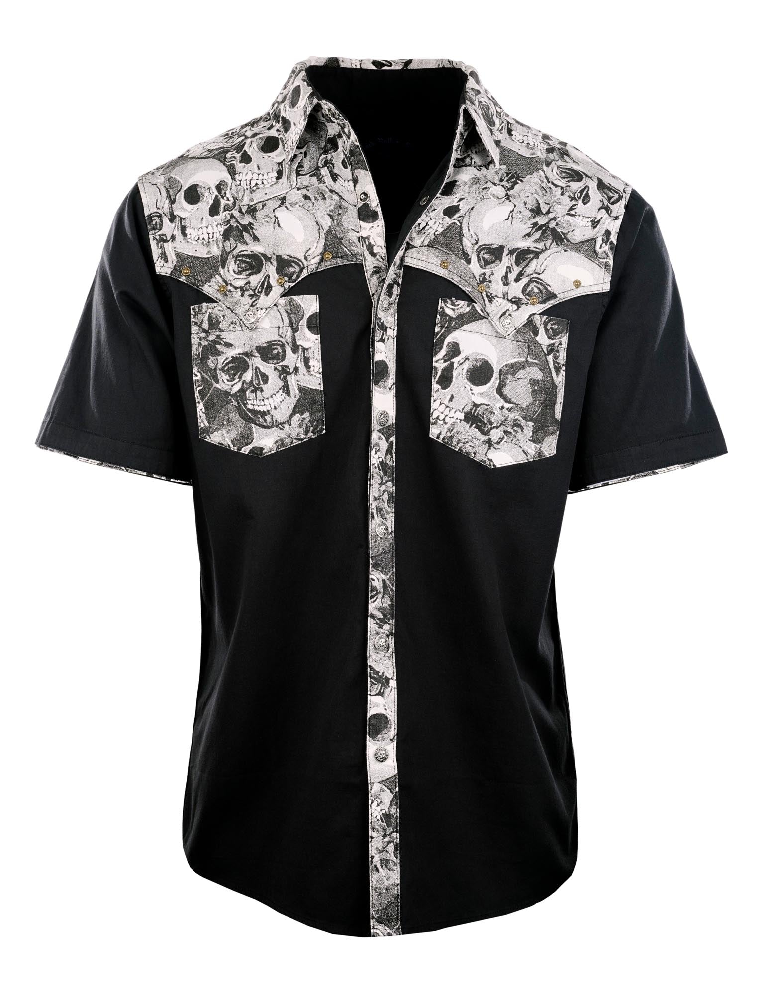 Rock Roll n Soul S/S Whipping Post Black Skulls Shirt