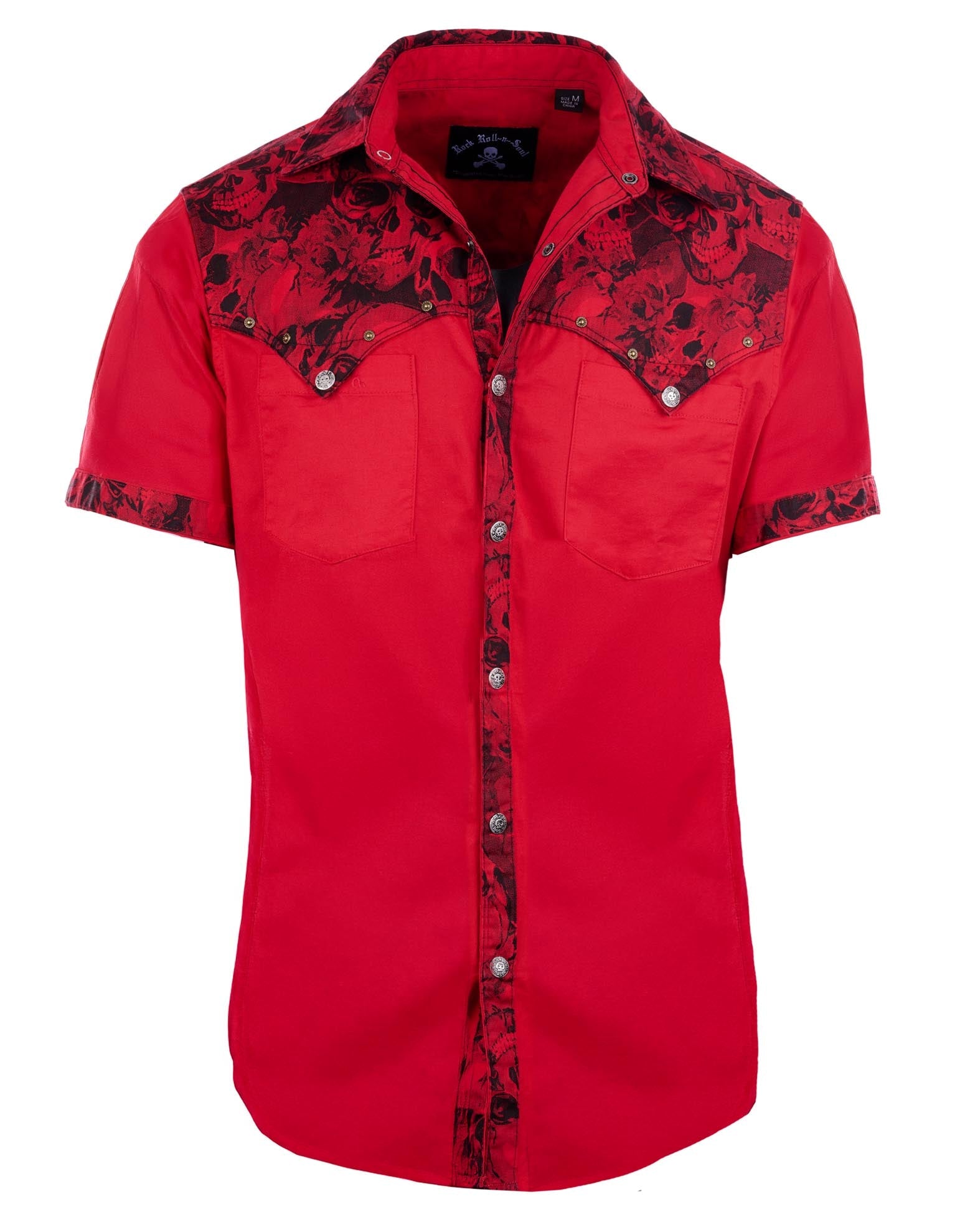 Rock Roll n Soul S/S Whipping Post Red Skulls Shirt