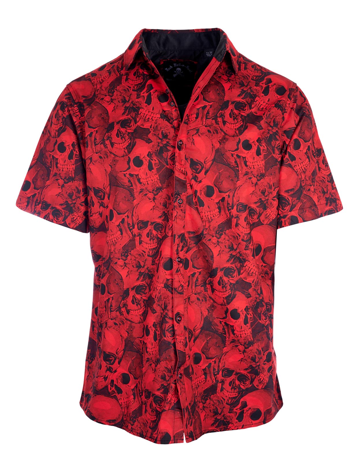Rock Roll n Soul S/S Up All Night Red Skulls Shirt