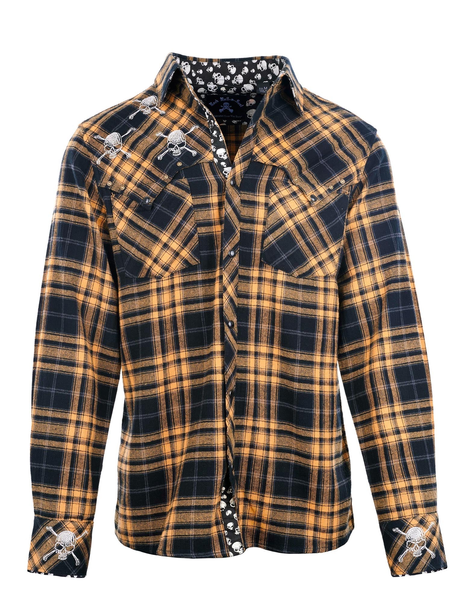 Rock Roll n Soul Master of Puppets V Yellow L/S Shirt