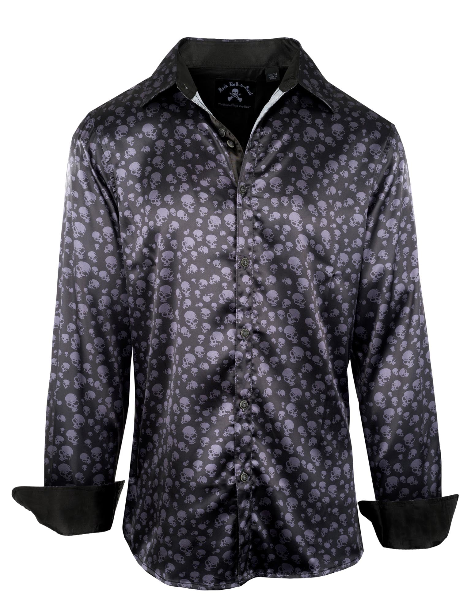 Rock Roll n Soul City Boy Blues Skulls L/S Shirt