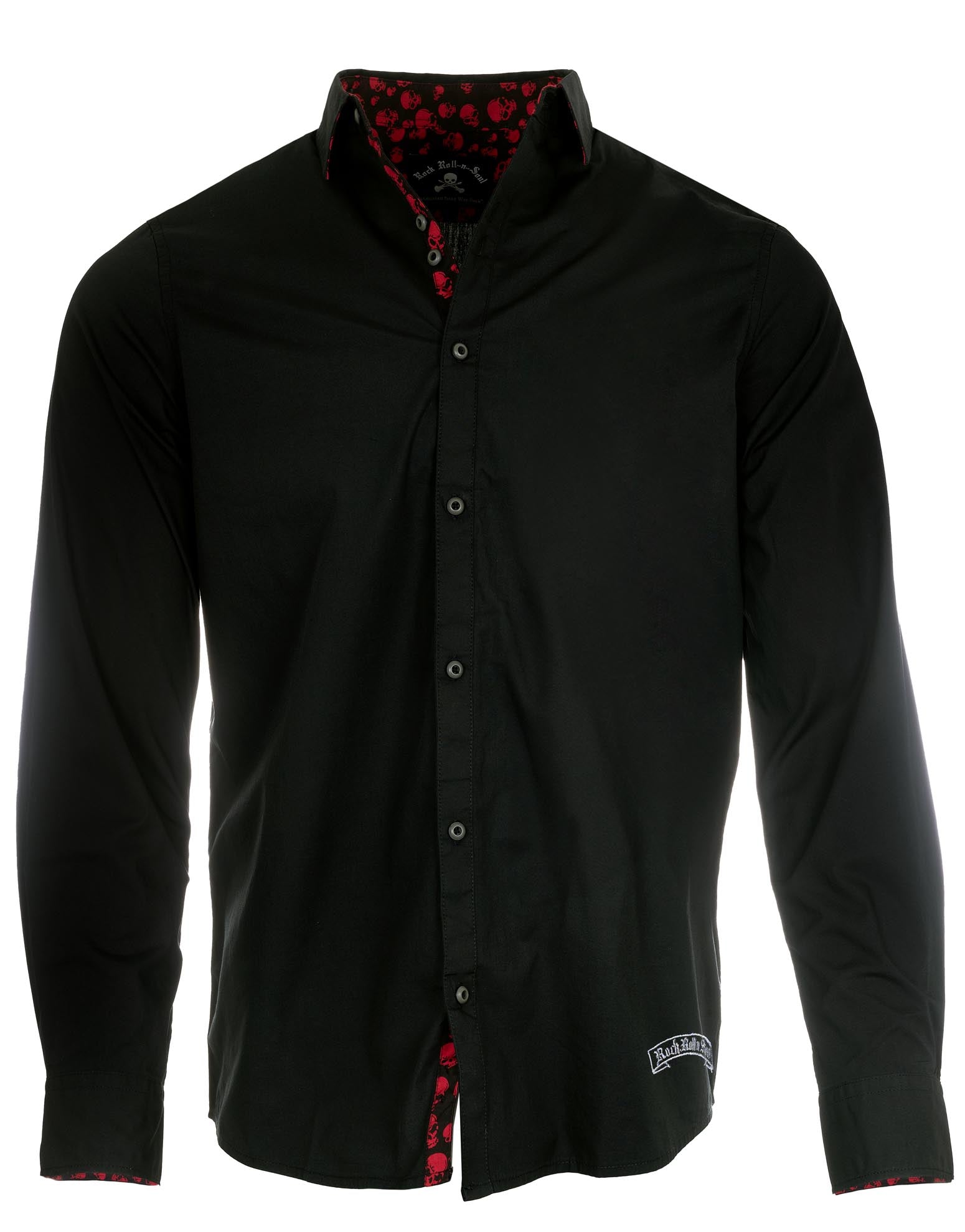 Rock Roll n Soul Guitar Wings Black L/S Shirt