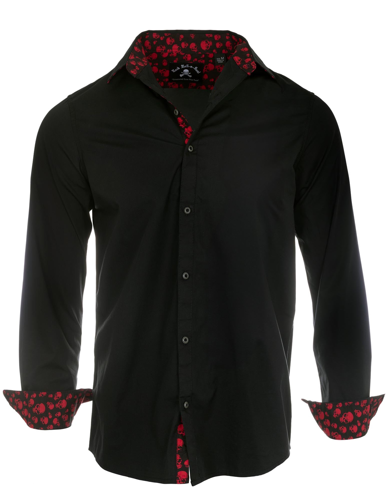 Rock Roll n Soul Guitar Wings Black L/S Shirt