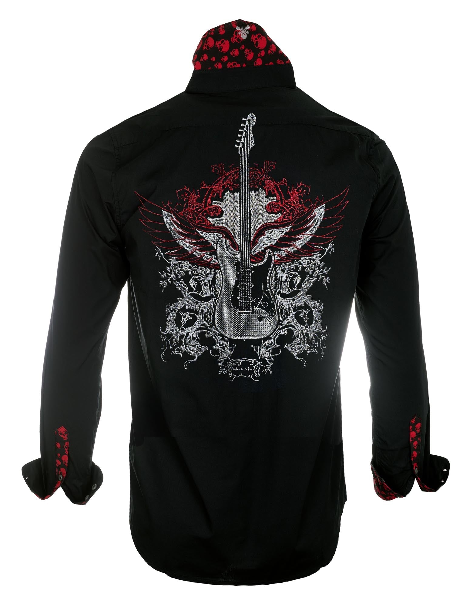 Rock Roll n Soul Guitar Wings Black L/S Shirt