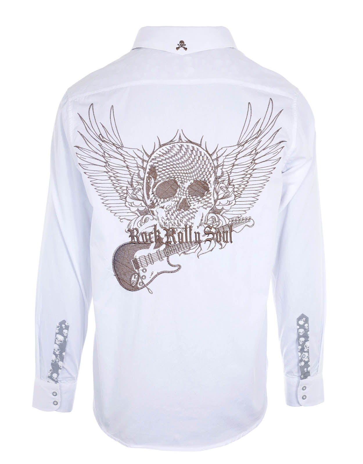 Rock Roll n Soul Flying Skull + Guitar L/S Shirt