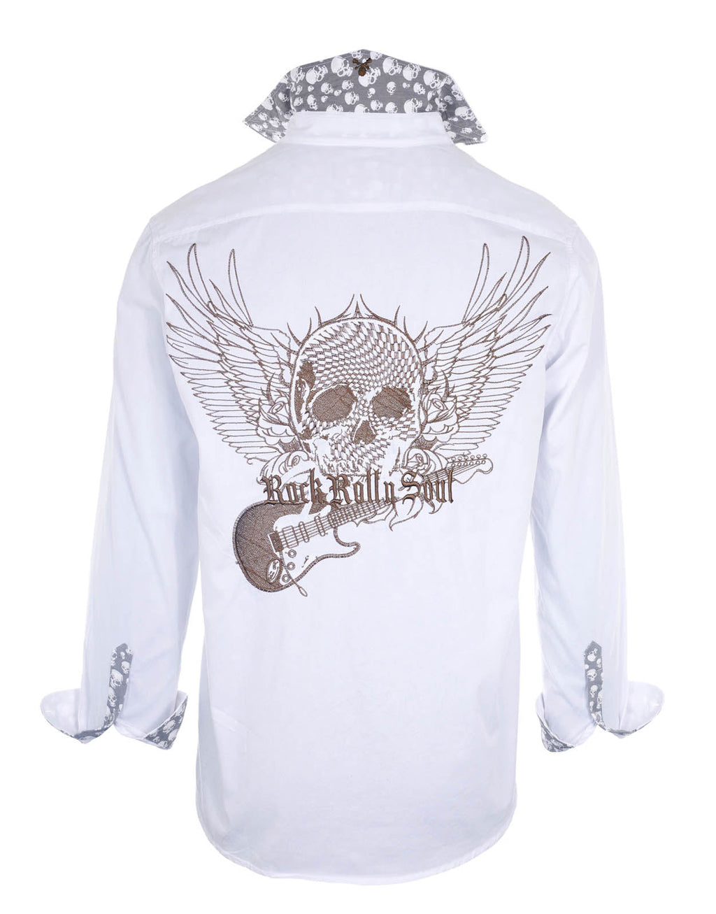 Rock Roll n Soul Flying Skull + Guitar L/S Shirt