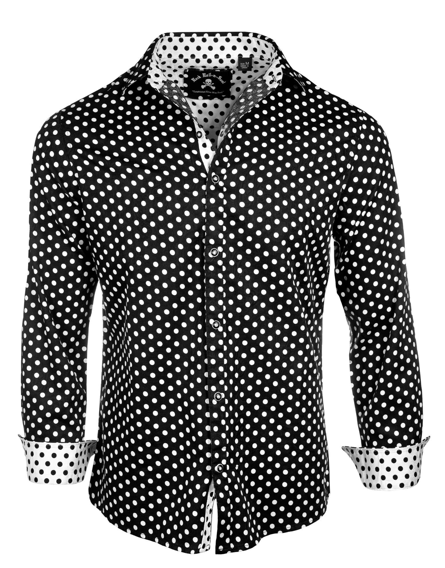 Rock Roll n Soul Crazy Train Polka Dot L/S Shirt