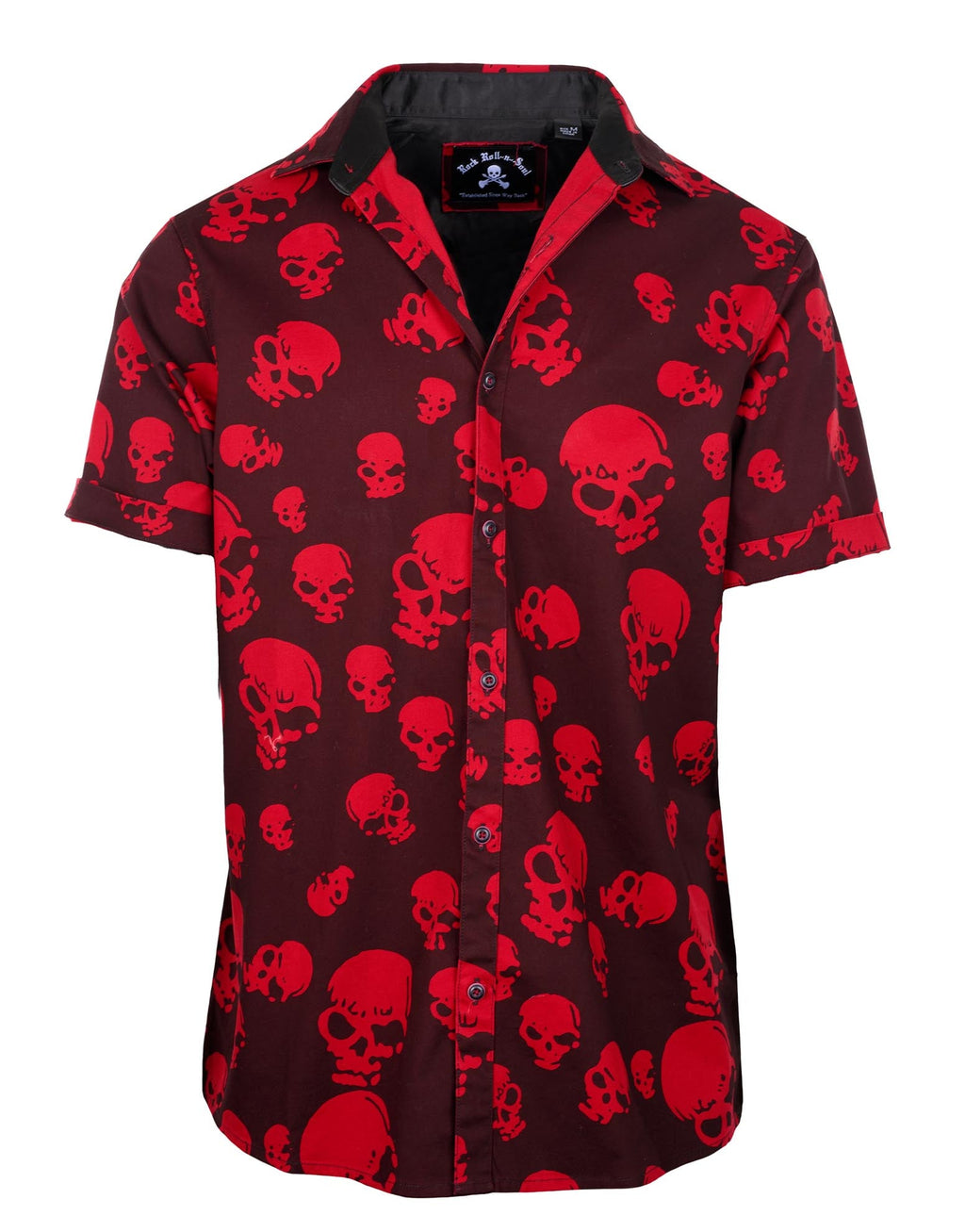 Rock Roll n Soul S/S Helter Skelter Red Skulls Shirt