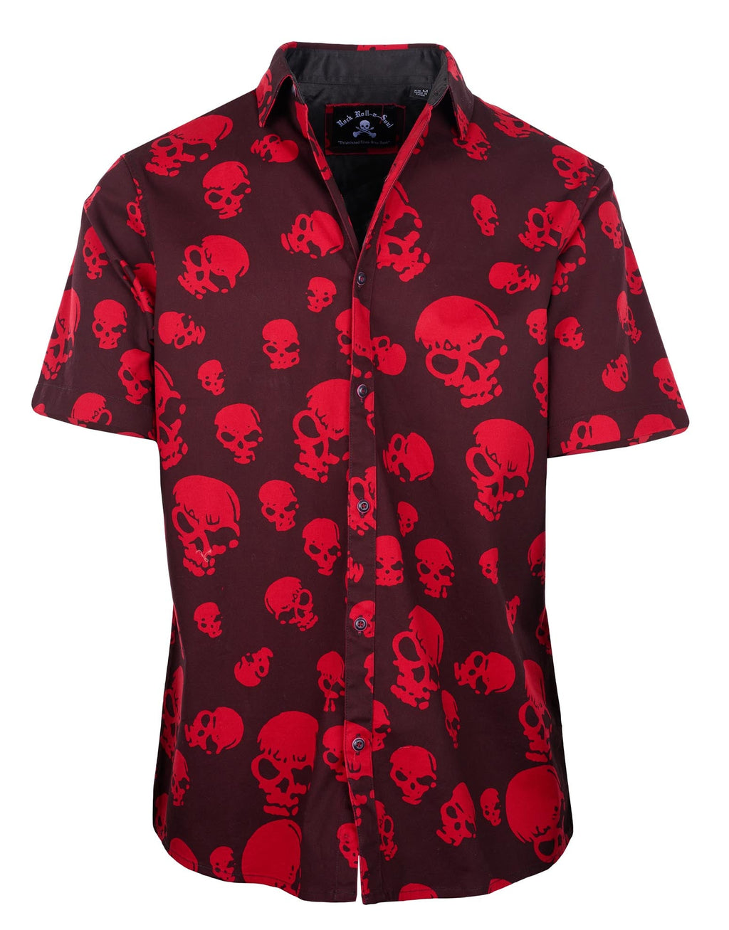 Rock Roll n Soul S/S Helter Skelter Red Skulls Shirt