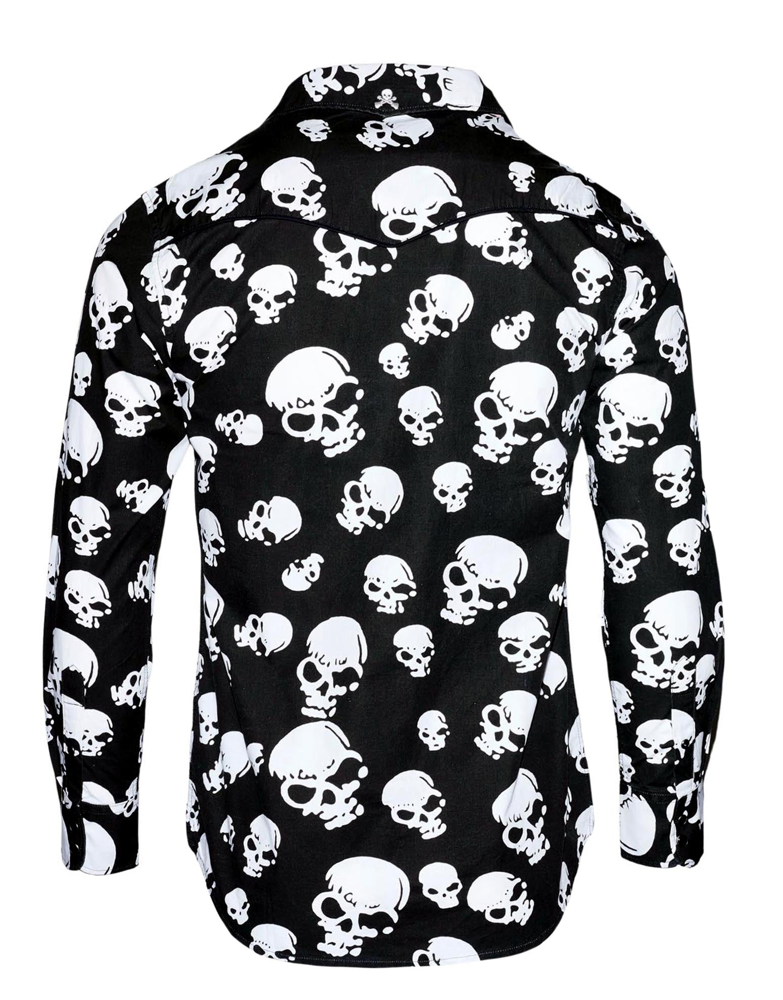 Rock Roll n Soul Dragula Skulls Black L/S Shirt