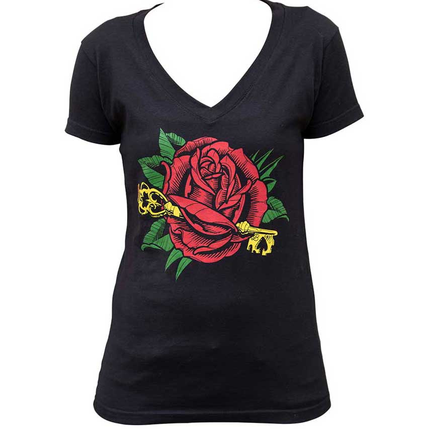 Black Market Art Ruby Rose Black V-neck Tee