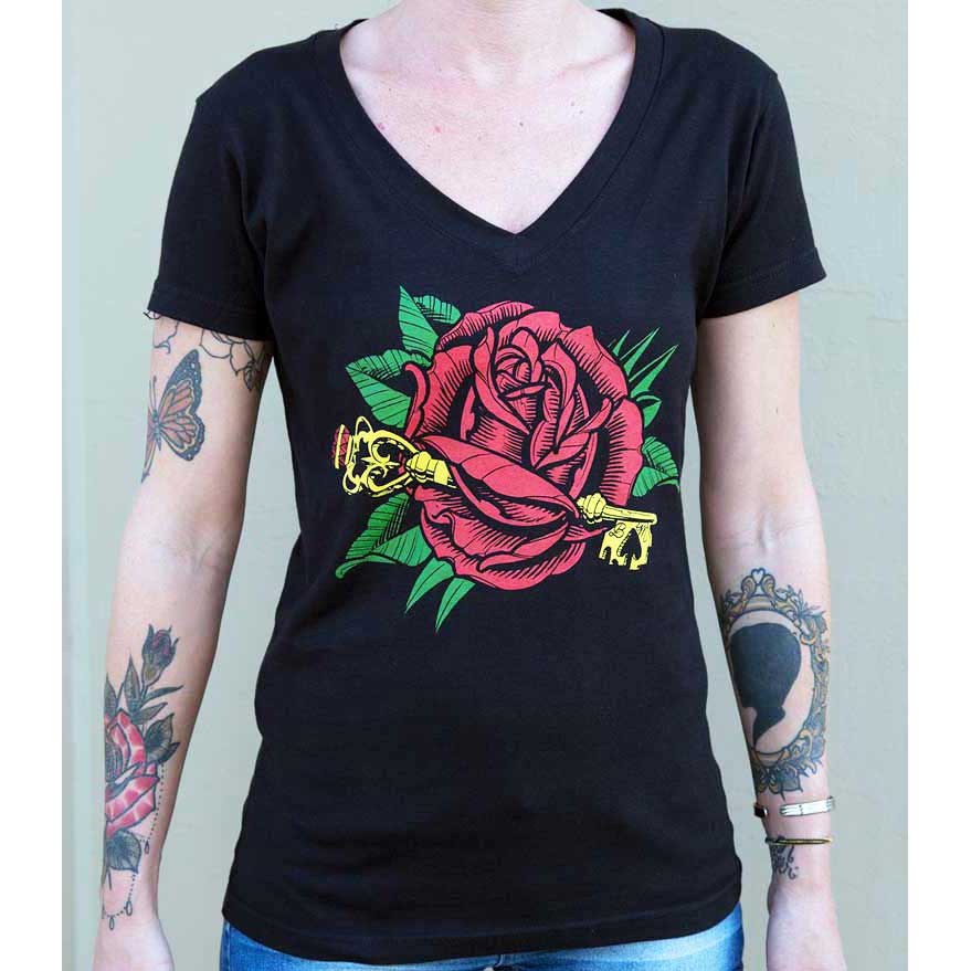 Black Market Art Ruby Rose Black V-neck Tee
