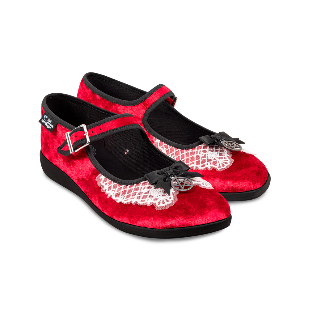 Hot Chocolate Design Chocolaticas® Sabrina Velvet Mary Jane Flat