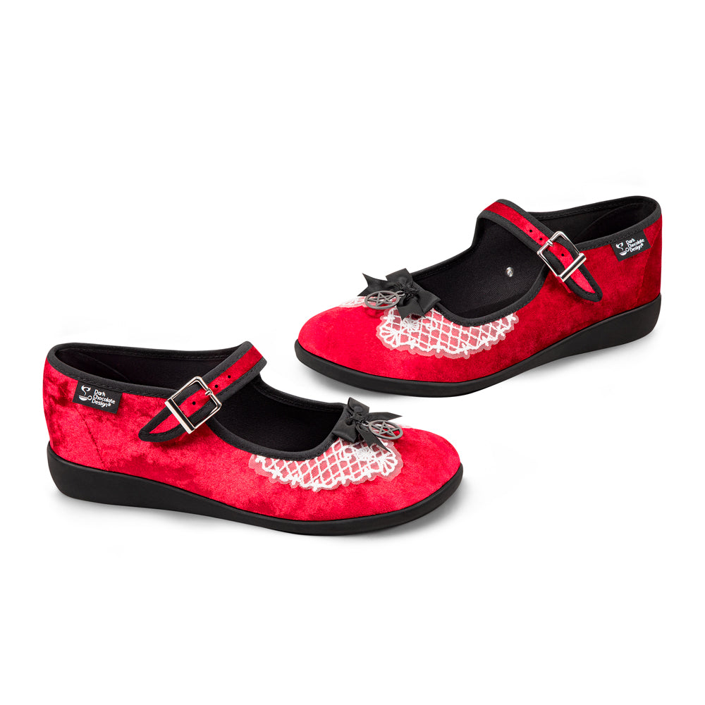 Hot Chocolate Design Chocolaticas® Sabrina Velvet Mary Jane Flat