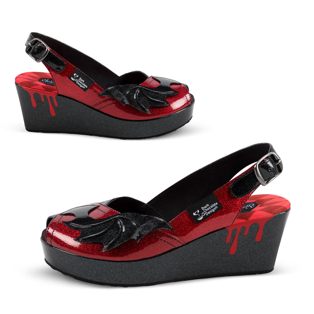 Hot Chocolate Design Chocolaticas® Scarlet Gothic Bats Sandal