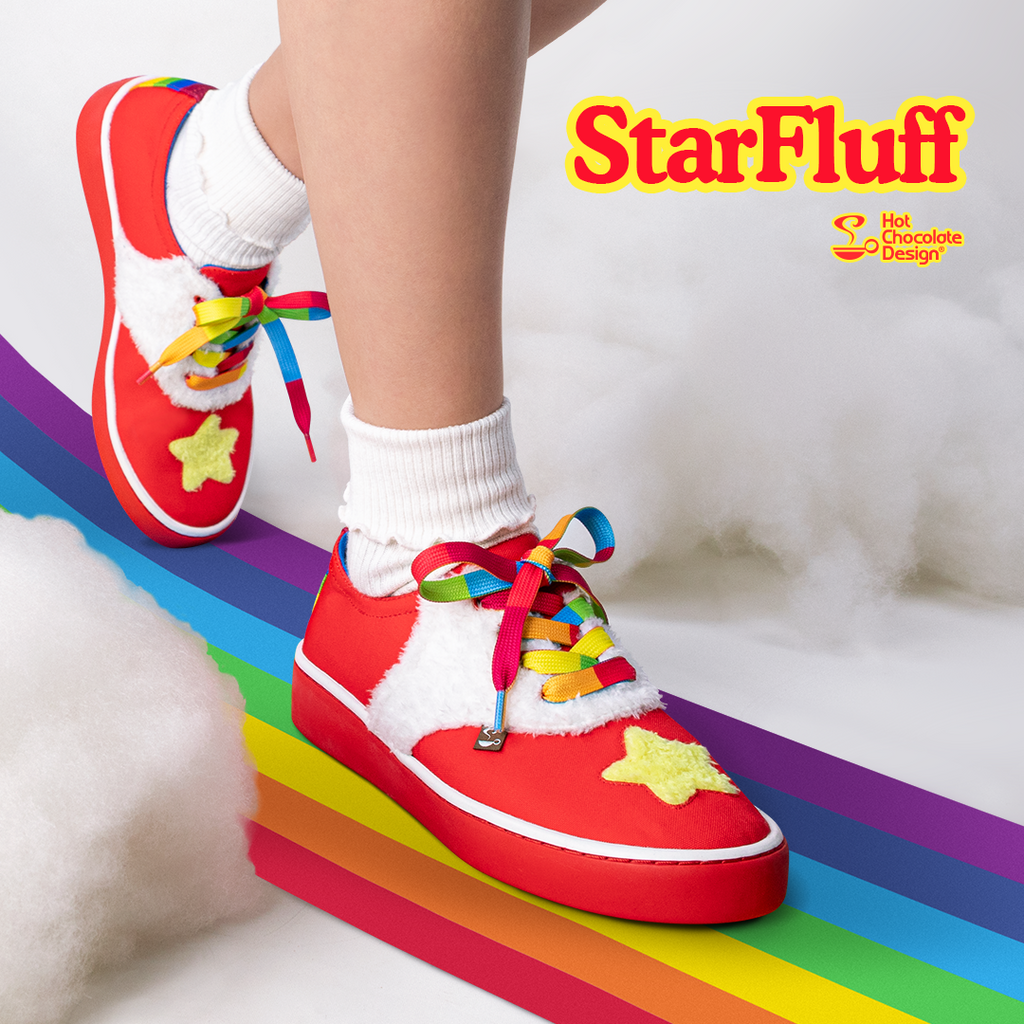 Hot Chocolate Design Star Fluff Red Casual Sneaker