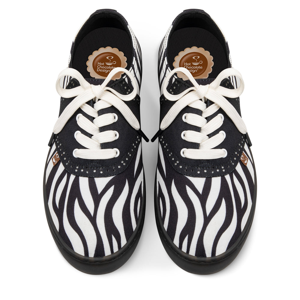 Hot Chocolate Design Saddle Zebra Casual Sneaker