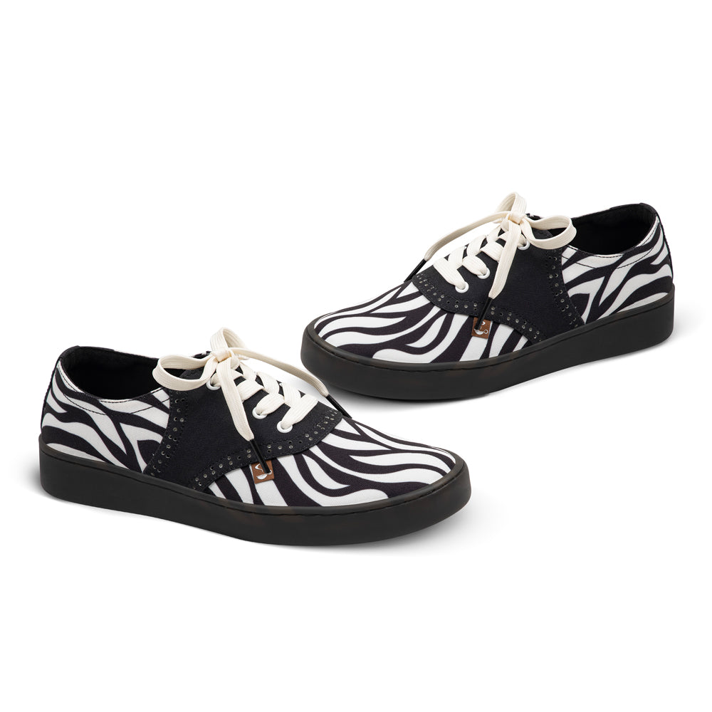 Hot Chocolate Design Saddle Zebra Casual Sneaker