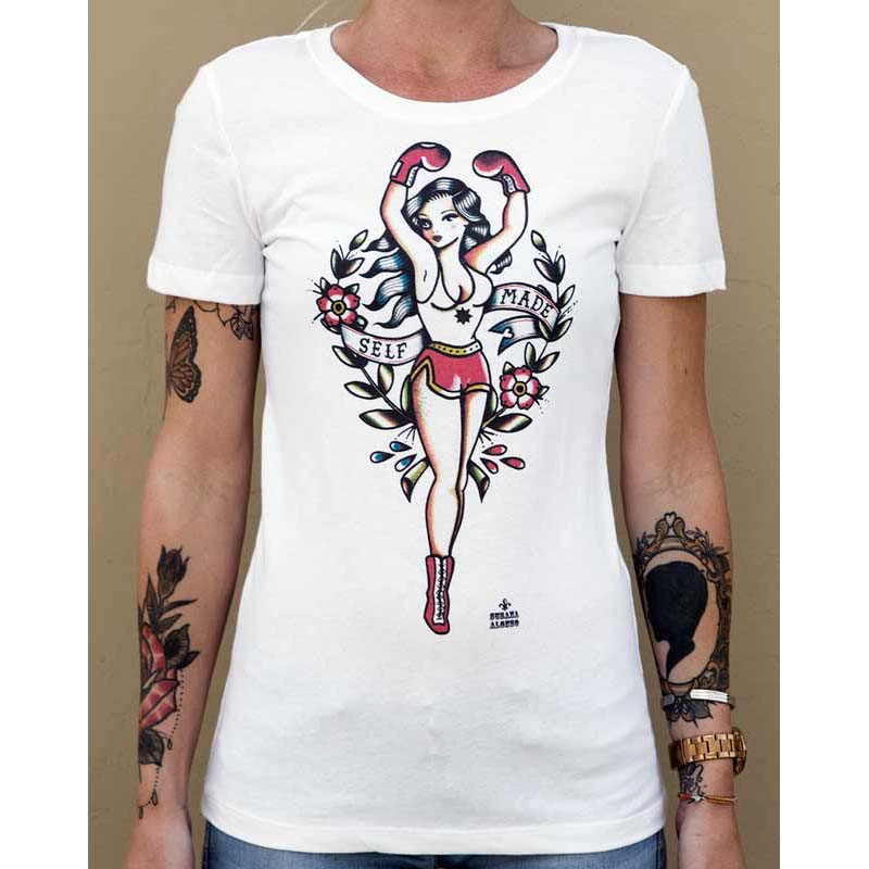 Black Market Art Self Made Female Boxer Tee