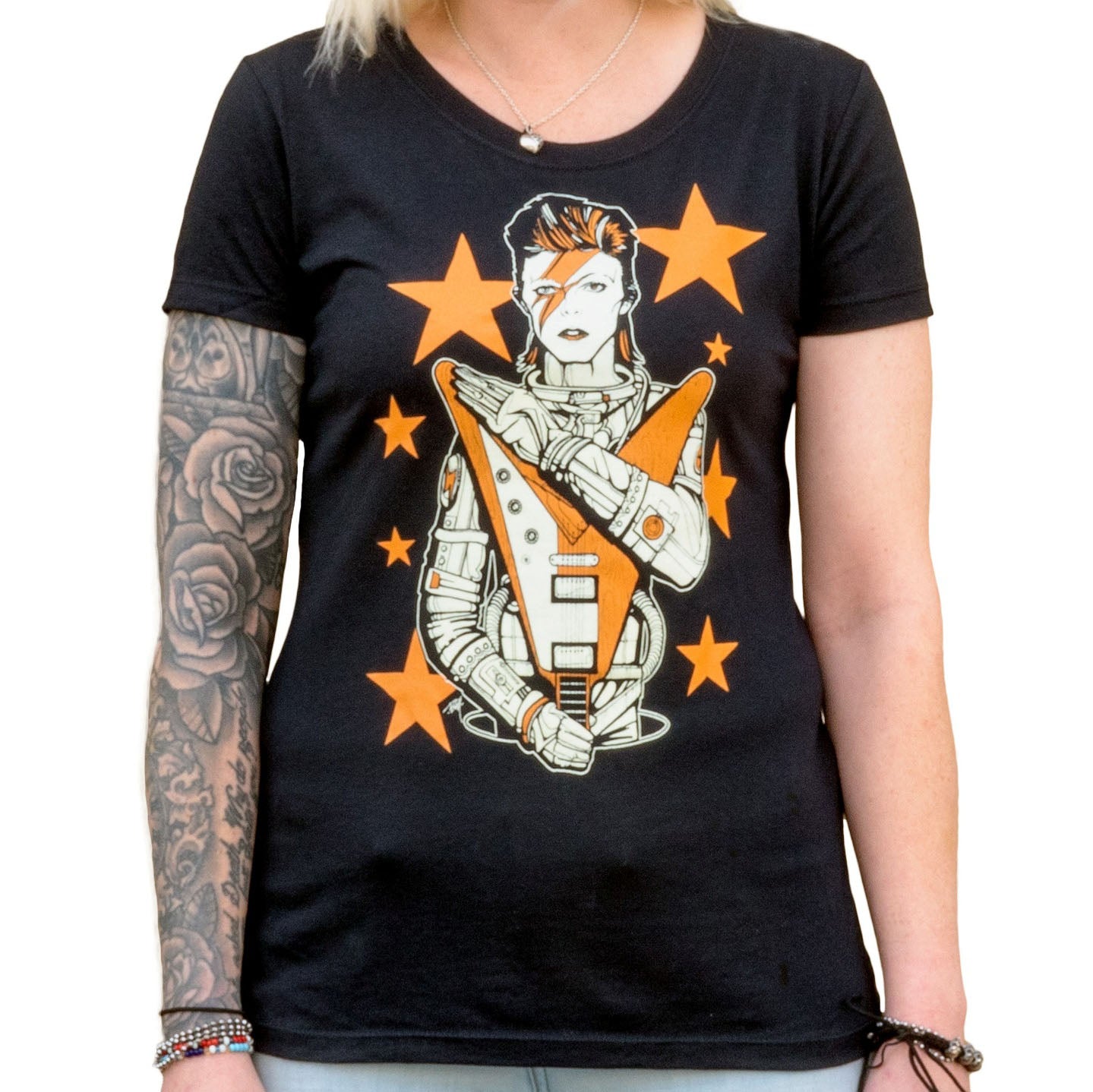 Lowbrow Art Star Man V-neck Bowie Tee