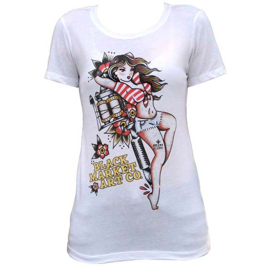 Black Market Art Tattoo Tradition Pinup Girl Tee