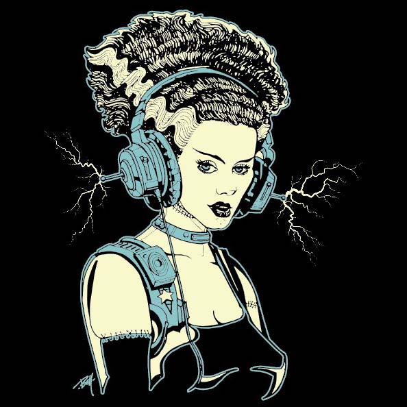 Lowbrow Art Teenage Bride Frankenbride Tee