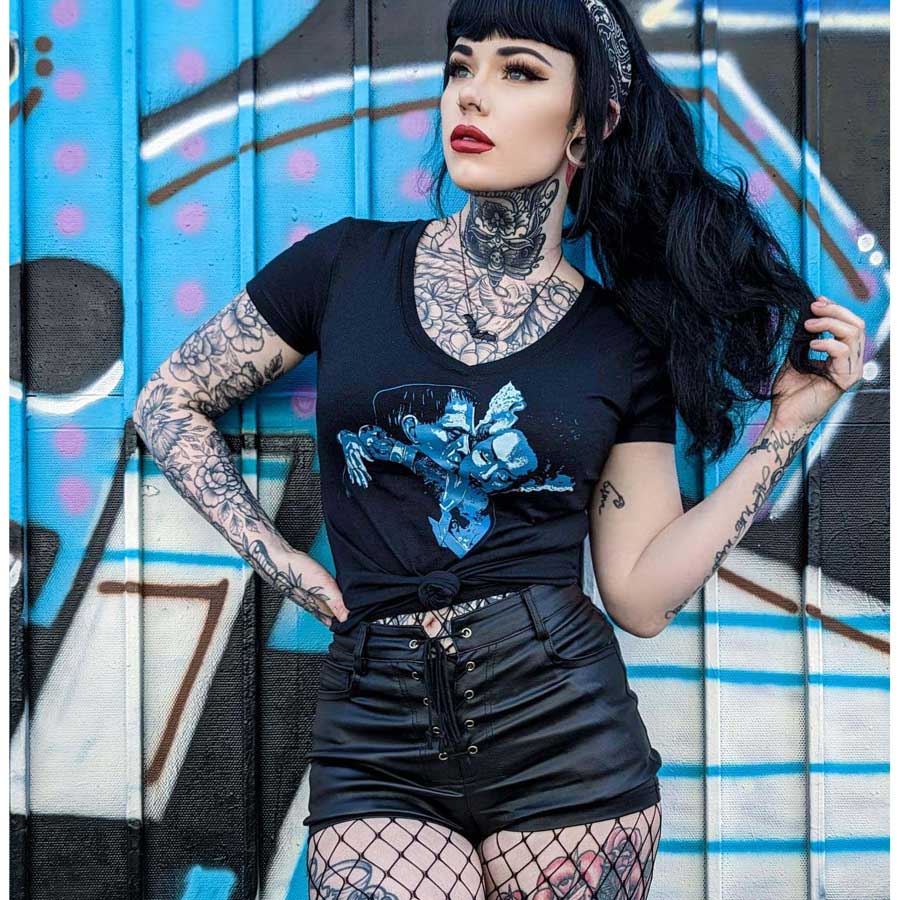 Lowbrow Art Undying Love V-Neck Tee