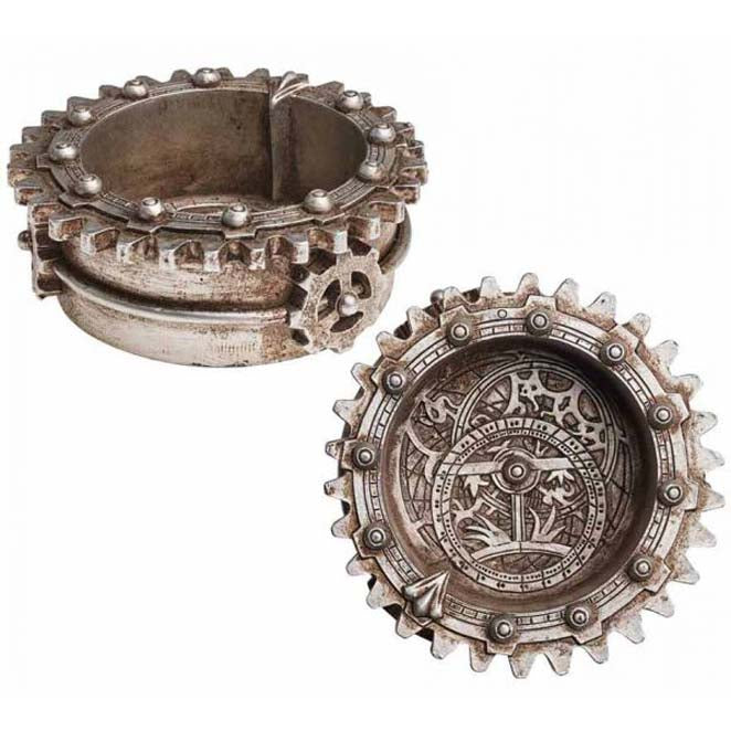 Alchemy Gothic Anguistralobe Silver Resin Trinket Dish V62