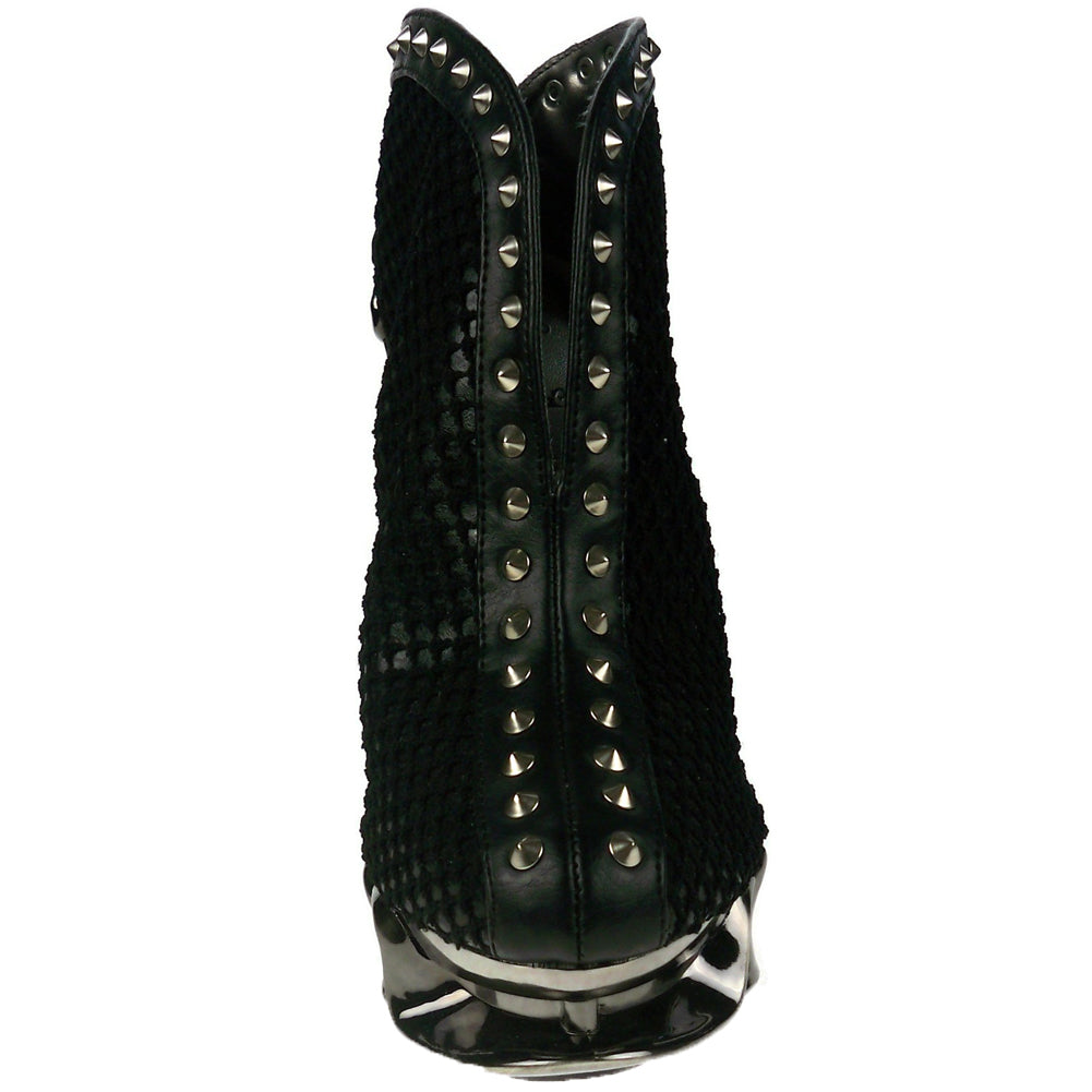 Hades VESPER Black Snake Studded Bootie 5" Spinal Heel 6-11